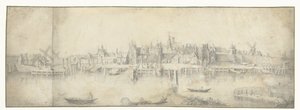 Utsikt över Gouda av Aert van Waes