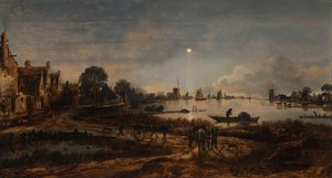 River View by Moonlight, ca 1640-50