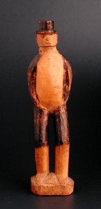 Stående figur av en europeisk man, sydöstra Afrika, sent 1800-tal (trä) av African
