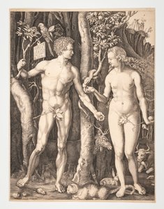 Adam och Eva i Edens lustgård - Albrecht Durer - 20-1932-109