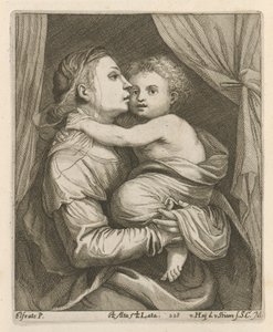 Madonna och barn av After David Teniers the Younger