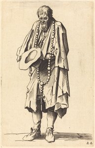 Tiggare med rosenkransen av After Jacques Callot