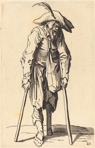 Tiggare med träben av After Jacques Callot