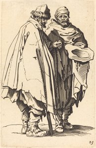 Blind tiggare och följeslagare av After Jacques Callot