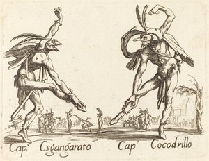 ingen Sgangherato och Cap. krokodil av After Jacques Callot