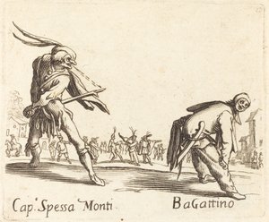 Cap Spessa Monti och Bagattino av After Jacques Callot