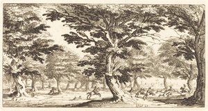 Landskap av After Jacques Callot