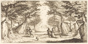 Landskap av After Jacques Callot