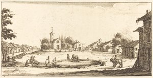 Landskap av After Jacques Callot