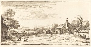 Landskap av After Jacques Callot