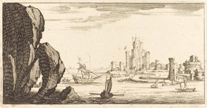Landskap av After Jacques Callot