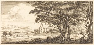 Landskap av After Jacques Callot