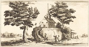 Landskap av After Jacques Callot