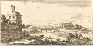 Landskap av After Jacques Callot