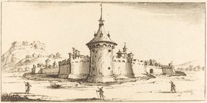 Landskap av After Jacques Callot