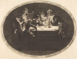 Kortspelarna av After Jacques Callot