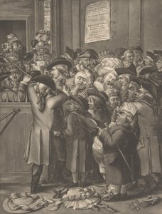 Pit Door La Porte du Parterre, 9 november 1784. av After Robert Dighton the Elder.