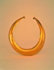 Collar, Mooghaun North, County Clare, sen bronsålder, 800-700 f.Kr. (guld) av Age Bronze