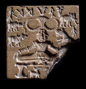 Shiva Pashupati sigill, Mohenjo-daro, 2350-200 f.Kr. (i Stat.)