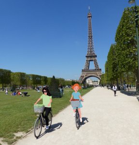 En bicyclette, 2023 (digital konst på fotografi)