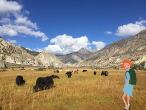 Manang, 2023 (digital konst på fotografi) av Agnes Girardon
