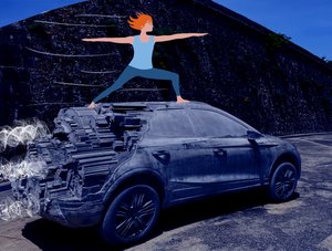 Warrior 2, 2023 (digital konst på fotografi) av Agnes Girardon