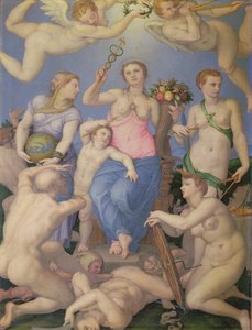 Allegory of Happiness, ca 1567 (olja på koppar) av Agnolo Bronzino