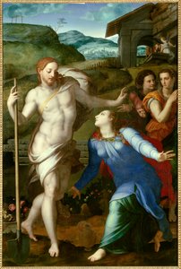 Kristus visar sig som trädgårdsmästare för Maria Magdalena av Agnolo Bronzino