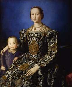 Porträtt av Eleanor av Toledo med sin son Giovanni, ca 1545 av Agnolo Bronzino