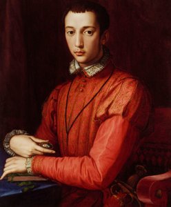 Porträtt av Francesco I av "Medici av Agnolo Bronzino