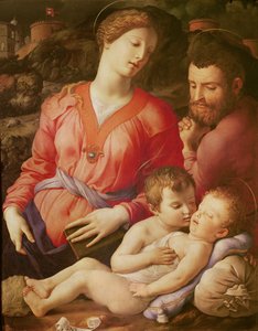 Den heliga familjen Panciatichi, ca. 1540 (olja på trä) av Agnolo Bronzino
