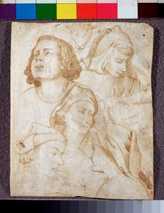 Huvuden (ritning av Agnolo Gaddi