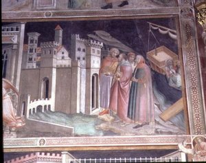 Legenden om den heliga gördelen, detalj från Jungfruns liv från Cappella della Sacra Cintola