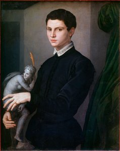 Porträtt av en skulptör. Målning av Angelo Bronzino (1503-1572) av Agnolo Bronzino