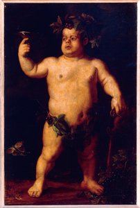 Porträtt av dvärgen Morgante som Bacchus (olja på duk)