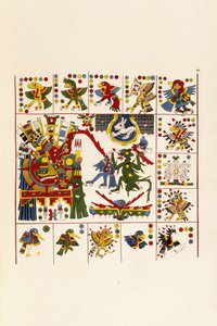 En sida från boken "Antiquities of Mexico: Comprising facsimilies of Ancient Mexican Paintings and Hieroglyphics", ca. 1830-1848
