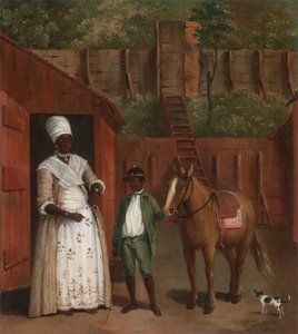 En mamma med sin son och en ponny, ca. 1775.