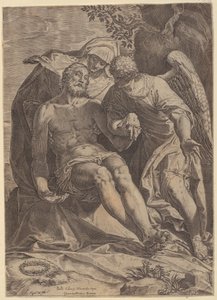 Kristi klagan [Pietà] av Agostino Carracci