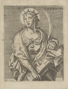 Katarina av Alexandria S. Catarina (titel på objekt) av Agostino Carracci