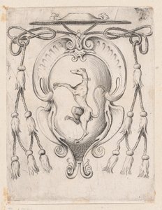 Vapensköld av en kardinal av familjen Sampieri, 1590-95. av Agostino Carracci
