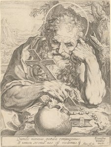 Sankt Hieronymus av Agostino Carracci