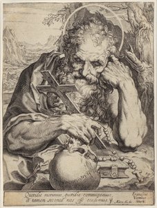 Sankt Hieronymus av Agostino Carracci