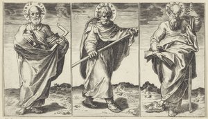 Jakob den mindre, Jakob den större och Mattias Kristus, Maria, Johannes döparen och apostlarna (serietitel) av Agostino Carracci