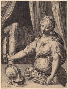 Judith med Holofernes huvud av Agostino Carracci