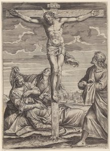 Korsfästelse av Agostino Carracci
