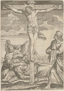 Korsfästelse av Agostino Carracci