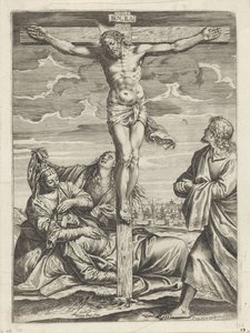 スウェーデンのキリストの磔刑 av Agostino Carracci