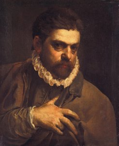 Mansporträtt av Agostino Carracci