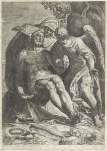 Maria med Kristi kropp (Pietà) av Agostino Carracci