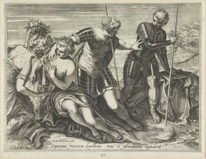 Mars skickas iväg av Minerva av Agostino Carracci